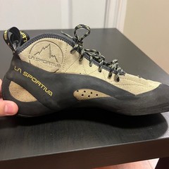 La Sportiva TC Pro Rock Climbing Shoes Mens EU 42.5 US 9.5 Tan Black Vibram