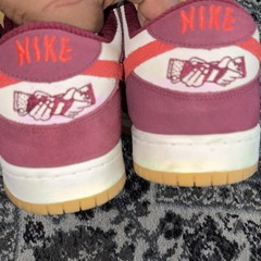 Nike SB Dunk Low Pro Skateboarding Shoes Burgundy/White US 15 D DX4589-600