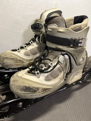 PowerSlide Nordic Trainer XC 150 Off Road Skate Ski Roller Blades Sz 10 mens