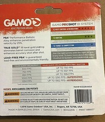 Gamo 632264454 PBA Raptor Pellets .177 Cal. 100 count