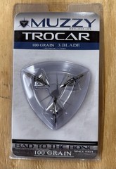 1 pack CROSSBOW Muzzy 3 BLADE Trocar 100 Grain Archery Hunting Fixed Broadhead