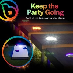 Brightz Cornhole Lights 2-Pack – Cornhole Board Lights Patriotic Usa American