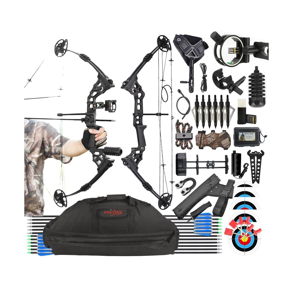 Compound Bow Kit,Hunting&Target,Limb Made in USA,Draw Weight 20-70lbs Adjusta…