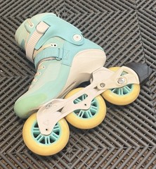PowerSlide Swell 100 Inline Skates Blue Moon Women’s Size 6.5 EU 37 Used