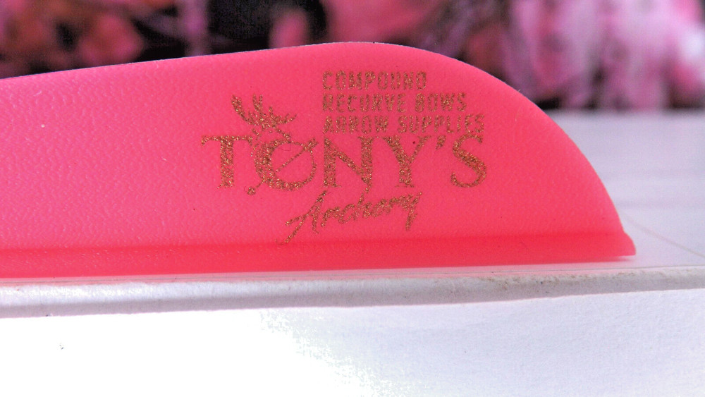 Tonys 3» Archery Vanes Archery All New Super Wave Vane Pink 50PK TNYSWVP3343D