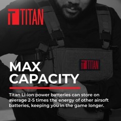 Titan Lithium-Ion Airsoft Battery | 3000mAh 11.1v Nunchuck T-Plug, Deans (1157)