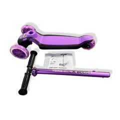 $122 YBike Purple GLX Boost Kid Kick Light-Up Scooter Adjustable Steering Handle