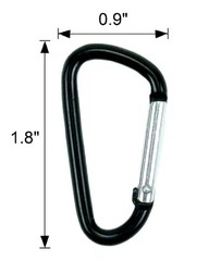 10-50× Aluminum D Shape Spring Clip Snap Key Hook Keychain Buckle USA