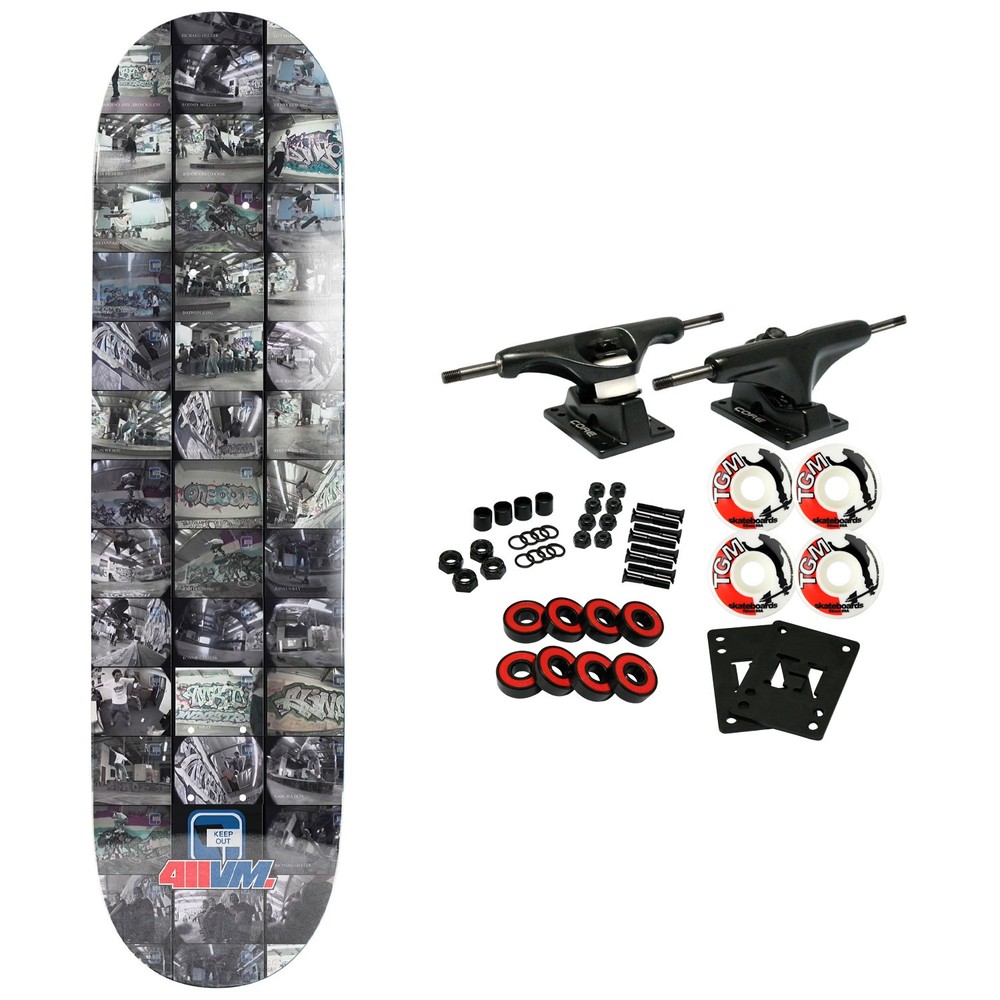 411VM Heritage Skateboard Complete Private Property Frame Grab Black 8.25″ x 32″