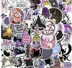 30Pcs Random Gothic Witch Aesthetic Magic Witchy Waterproof Stickers