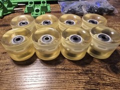 Haitral Green Plastic Complete Penny-Style Skateboard Kit Trucks Wheels Hardware