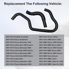 Cadillac Escalade Upper and Lower Radiator Coolant Hose Kit Compatible with