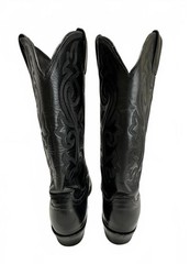 Vintage 90’s Justin 1434 Black Leather Cowboy Boots Made in USA Size 8.5D
