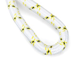 3/4 Inch 24 Strand Braided Rope 150 Ft (White, Yellow, Black) Rigging Rope 44 KN