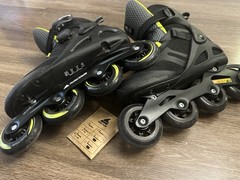 Rollerblade Macroblade 84 Boa Men’s Size 10/10.5. Black/Lime. Pre-owned –