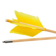 32″ Archery Flu-Flu Arrow 8.5mm Traditional Wooden 4 Turkey Feather Longbow Hunt