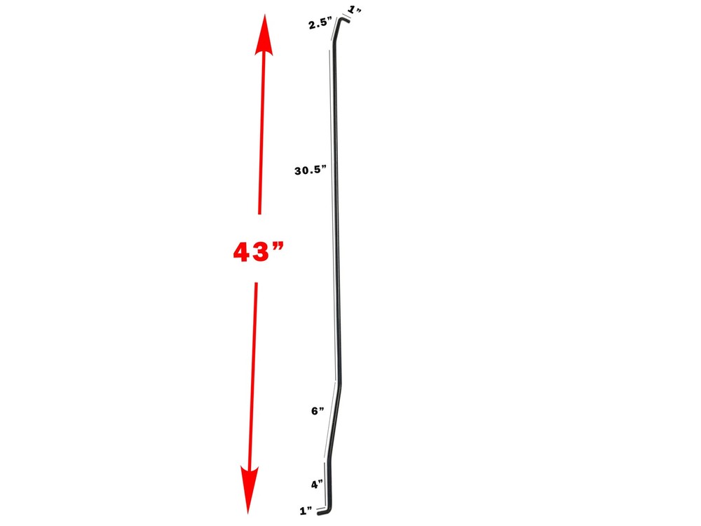 5/16″ Brake / Throttle Rod Total Length: 43″ Long Go Kart Drift Trike
