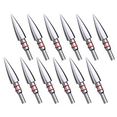 MOLFUZ 12pcs Archery Field Points 100/125/150/200/300 Grain, Stainless Steel …