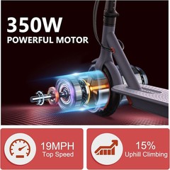 Electric Scooter Adults 350W Motor 19-22MPH 21-28 Miles Range Foldable