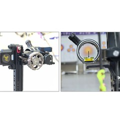 Compound Bow Sight 4X 6X 8X Lens 0.019″ Micro Fiber Adjustable 1Pin Archery Hunt