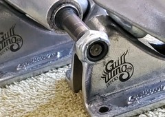 Gullwing Charger Neil Carver RKP longboard skateboard trucks 10″ wide
