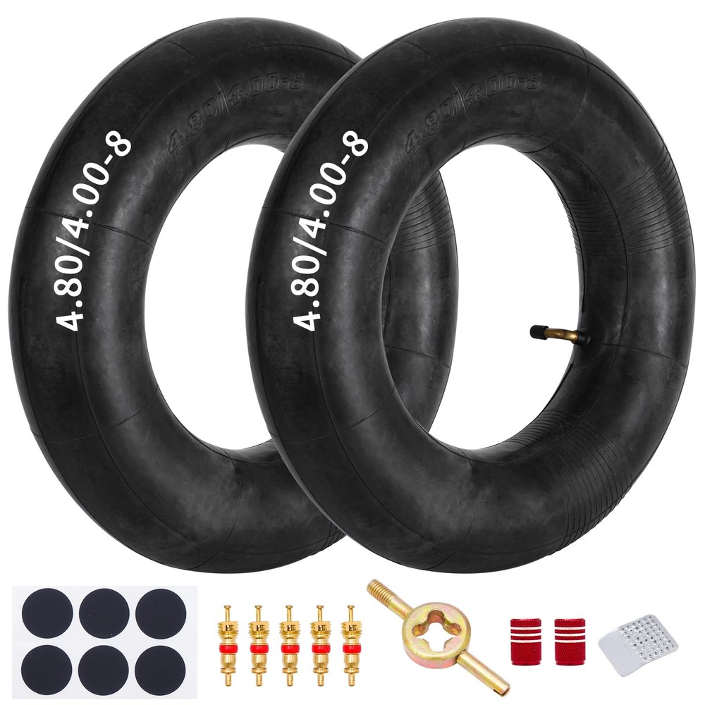 4.80/4.00-8″ 480/400-8 Inner Tubes with Bent Stem Valve Compatible for Garden