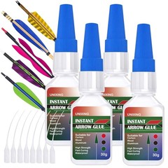 4 Pack Arrow Glue, Fast Curing Fletching Insert Clear Adhesive For…