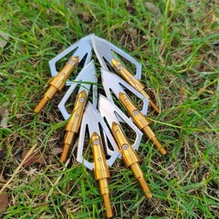 Archery 100 Grain Hunting Broadheads Arrowheads Arrow Heads Tips for Shooting
