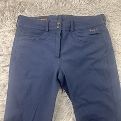 Ariat Pro Series Pants Women 34R Navy Breeches Knee Equestrian Act 32×26