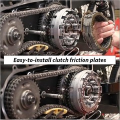 Extra Friction Steel Clutch Plate Kit For Harley Softail Street Dyna King