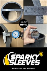HDPE Drift Trike Sleeves 11.3″ Diameter 6″ Wide 3/4″ Thick with Square 90º Edges