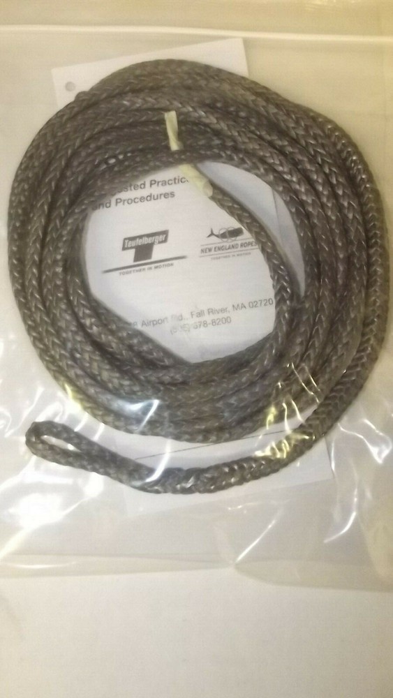 NEW 3/16″, 6MM x 15′ Dyneema Winch Line, Synthetic Pulling Rope, 12-Strand Braid