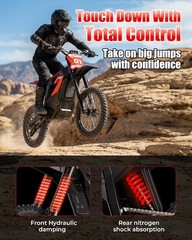 Adult Electric Dirt Bike 6000W Peak Power 50MPH Top Speed Off-Road E Motorcycle