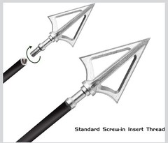 6pcs Fixed Blade Broadheads 125 Grain with Universal Wrench 420 Stainless Steel