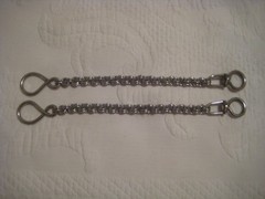 Rein Chains Prod. #BBR-09– 11 – 12 inches long, Black, Blue, Patina, Stainless