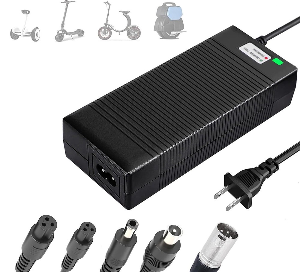 EVAPLUS UL Certified 42V 2A Fast Charger with 5 Type Plugs for 36V Lithium Ba…