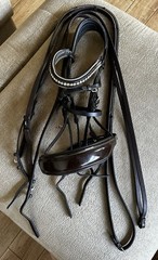 Brown Bridle2Fit dressage Double bridle full Size