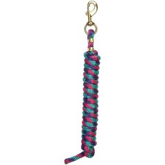 Weaver Equine 5 8 Inch x 10 Feet Turquoise Horse Lead Rope with Brass Snap