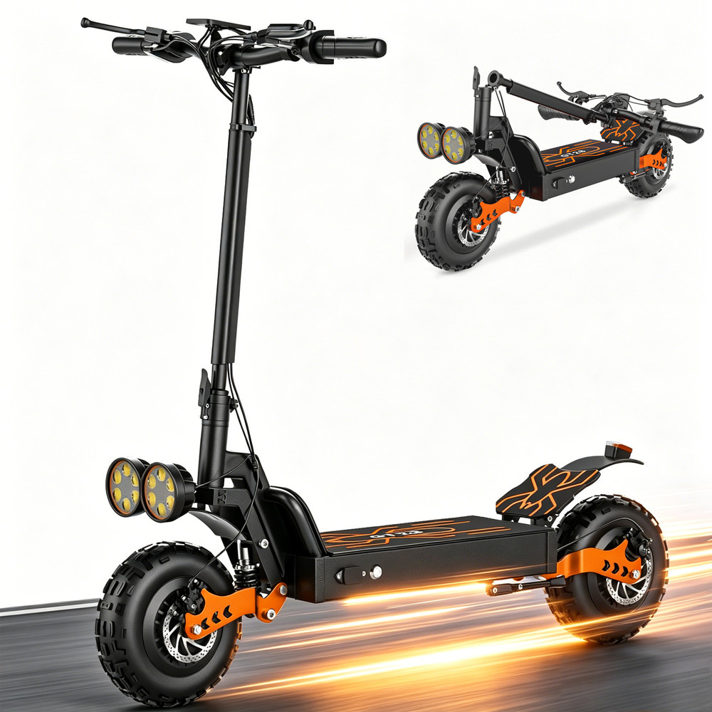 3000W Dual Motor Adult Electric Scooter 70 Miles Range Foldable Urban E-Scooter
