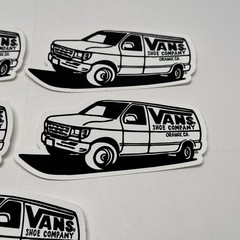 Vintage Skateboarding Stickers Vans Shoe Tour Van Orange, California Lot of 5