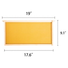 Deep Brood Beehive Frames with Wax Foundation,10 Pack Honey Bee Frames with 100%