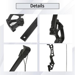 Archery Straight Bow 30-50lbs Takedown Recurve Bow Arrow Fishing Hunting Target