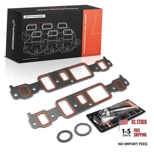 Lower Engine Intake Manifold Gasket Set Compatible with Chevy Caprice, Astro,