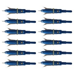 12pcs Hunting Blue Demon 100gr 2 Expandable Blade Broadheads Crossbow Arrow Tips