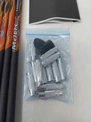 12pk Carbon Express Mach 5 350 Uncut Arrow Shafts w/ Inserts & Nocks: 50631. (s)