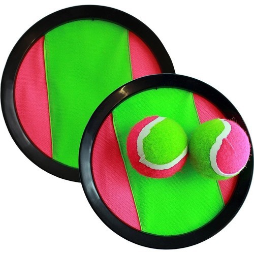 Toss & Catch Game Set 2 Velcro Catch Discs 7.3″ & Ball Outdoor Kids Sports Toy