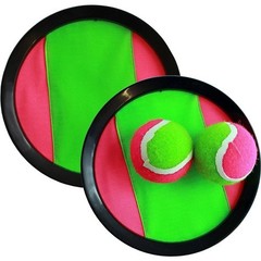 Toss & Catch Game Set 2 Velcro Catch Discs 7.3″ & Ball Outdoor Kids Sports Toy