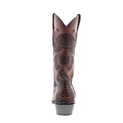 King Exotic Caiman Belly Snip Toe Mens Brown Wide Cowboy Western Boots