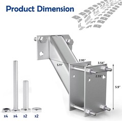 Heavy Duty Spare Tire Carrier Mount Bracket for Utility Boat Trailer Wheel