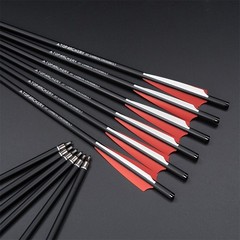 24X 20 inch Archery Hunting Carbon Crossbow Bolts Half Moon Nock OD 8.8mm Arrows